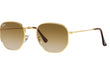 HEXAGONAL LARGE - GOLD | GRADIENT LIGHT BROWN | NON-POLARIZED