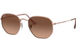 HEXAGONAL LARGE | FLAT LENS - COPPER | GRADIENT BROWN | PINK | NON-POLARIZED