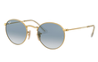 ROUND LARGE | FLAT LENS - GOLD | GRADIENT BLUE