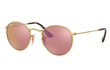 ROUND MEDIUM | FLAT LENS - GOLD | PINK MIRROR