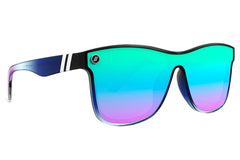 BLACK FOREST GLOSS BLACK AND TEAL FADE | BLUE AND PURPLE MIRROR | POLARIZED